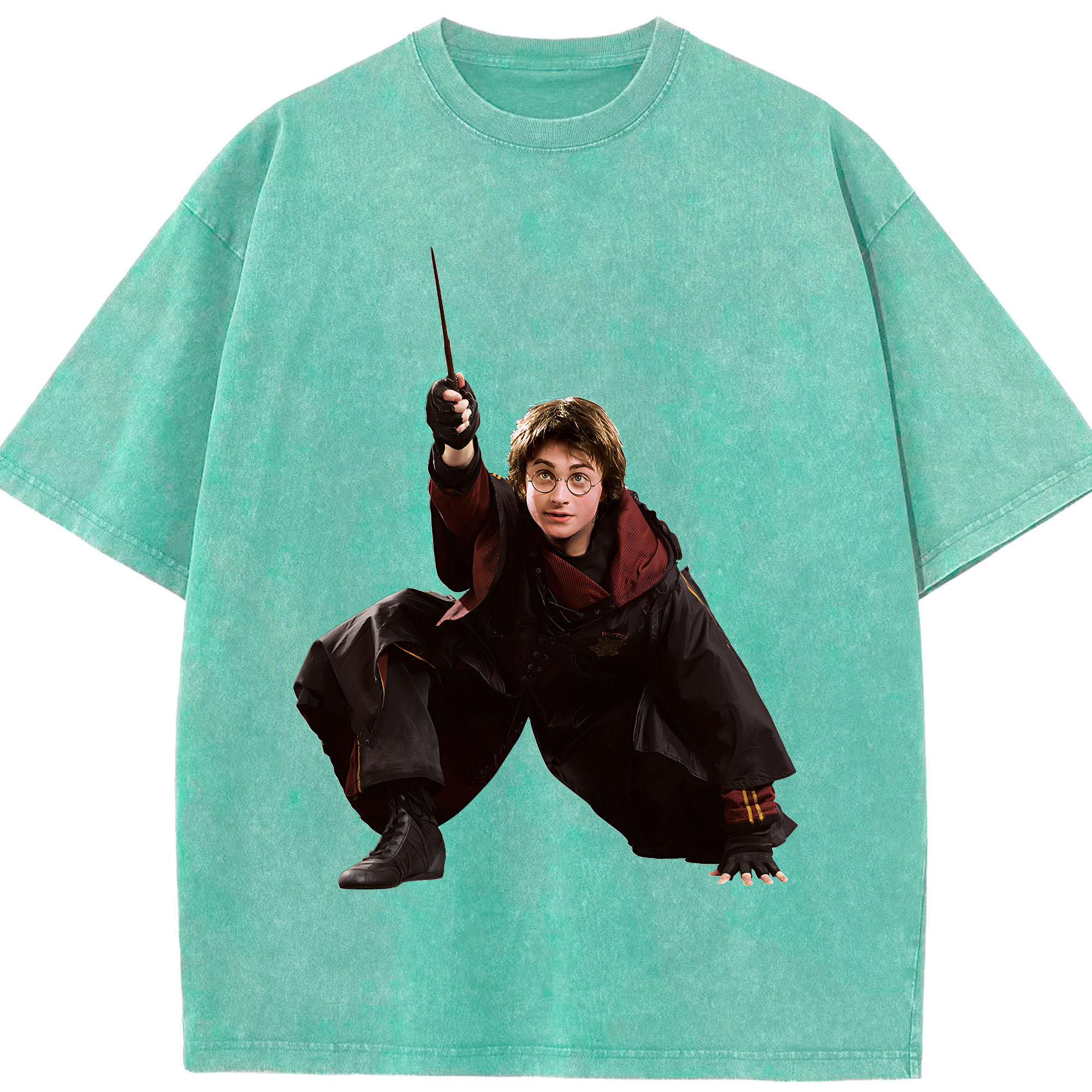 （画像用） Harry Potter ハリー・ポッターシリーズ 綿100% ヴィンテージ風 半袖Tシャツ（フロントプリント）